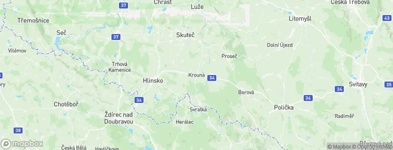 Krouna, Czechia Map
