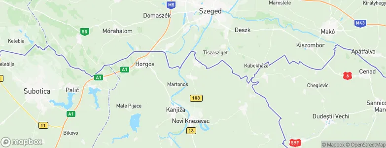 Krstur, Serbia Map