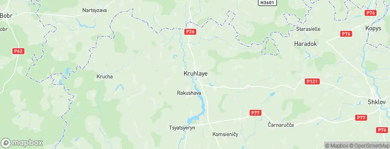 Kruhlaye, Belarus Map