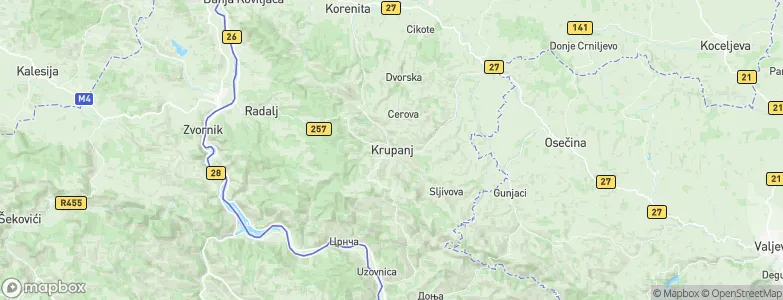 Krupanj, Serbia Map