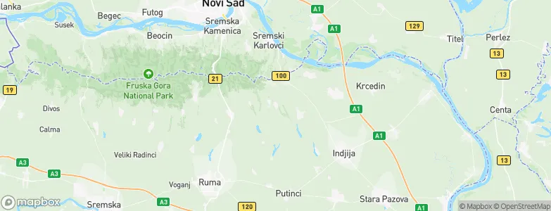 Krušedol, Serbia Map