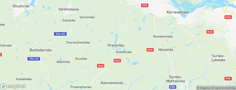 Krynychky, Ukraine Map