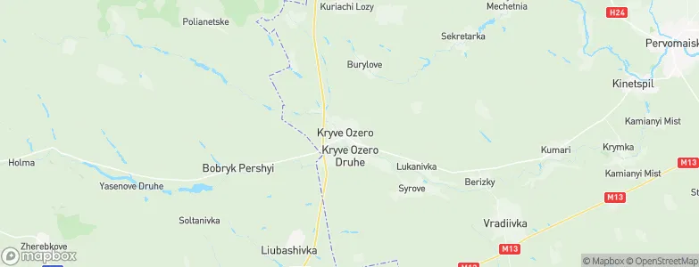 Kryve Ozero, Ukraine Map