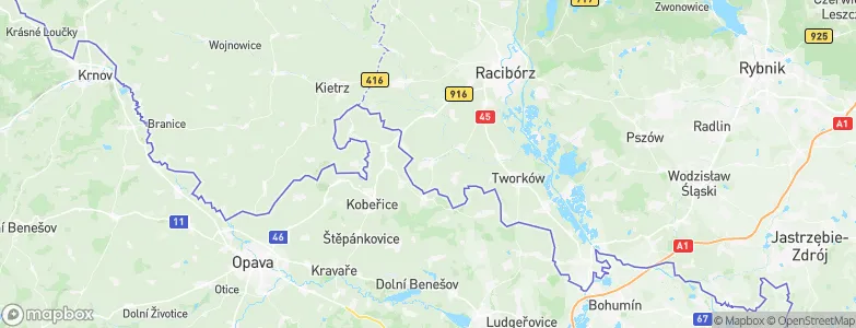 Krzanowice, Poland Map