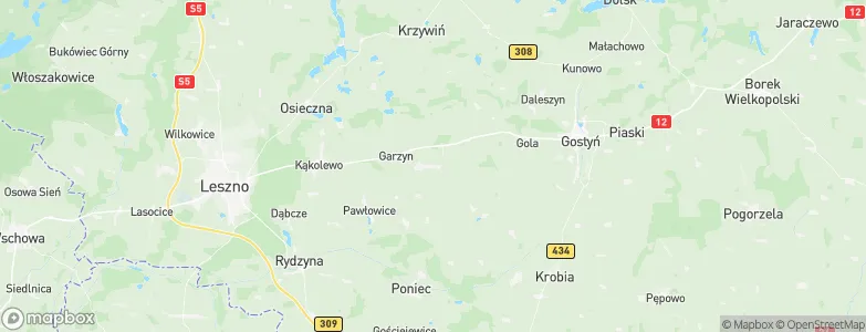Krzemieniewo, Poland Map