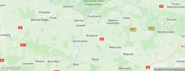 Krzepice, Poland Map