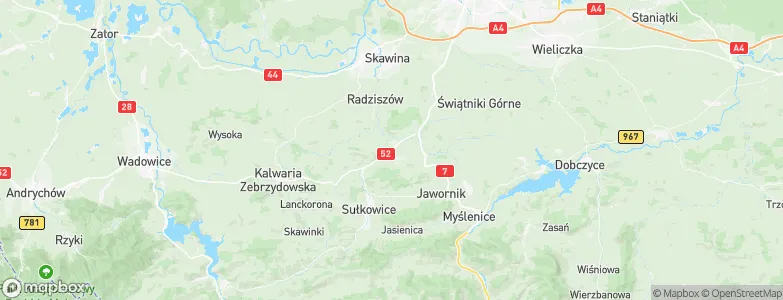 Krzywaczka, Poland Map