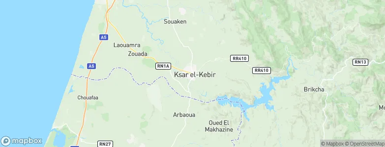 Ksar El Kebir, Morocco Map