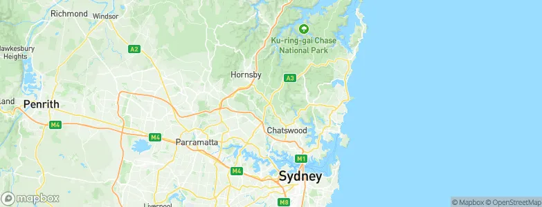 Ku-ring-gai, Australia Map