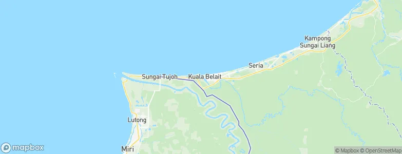 Kuala Belait, Brunei Map