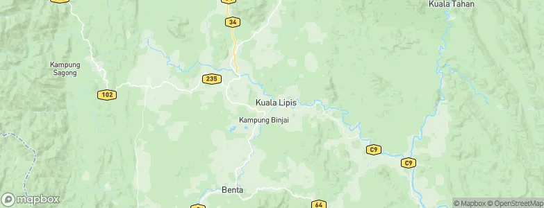 Kuala Lipis, Malaysia Map