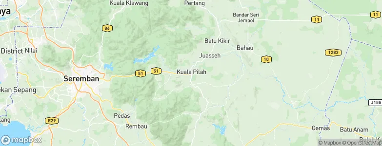 Kuala Pilah, Malaysia Map
