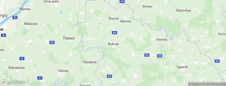 Kubrat, Bulgaria Map