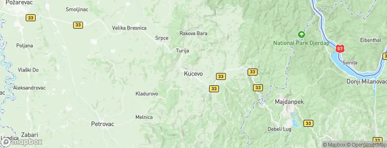 Kučevo, Serbia Map