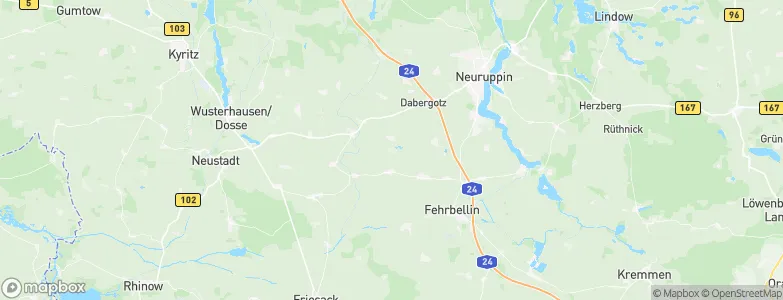Küdow, Germany Map