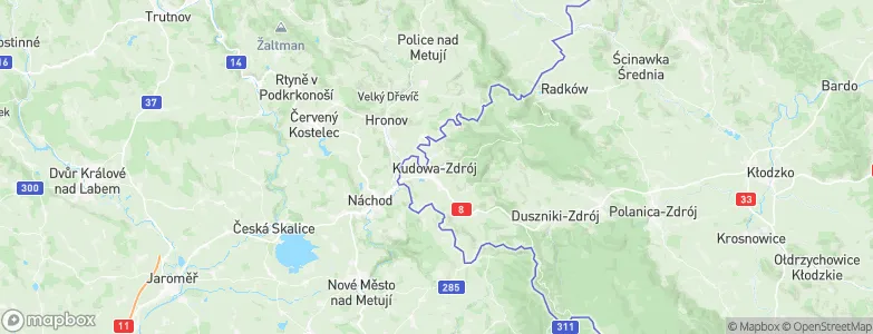 Kudowa-Zdrój, Poland Map