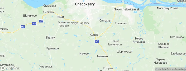 Kugesi, Russia Map