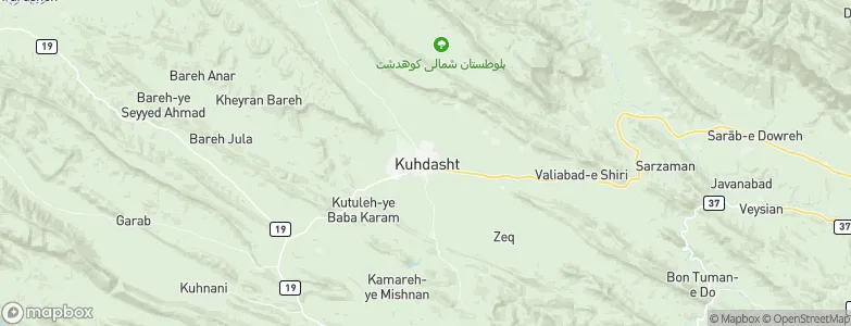 Kūhdasht, Iran Map