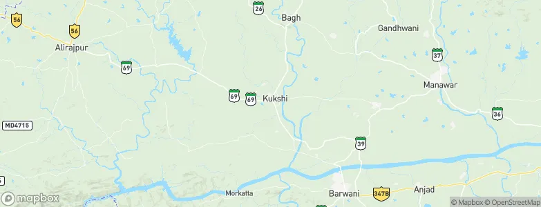 Kukshi, India Map