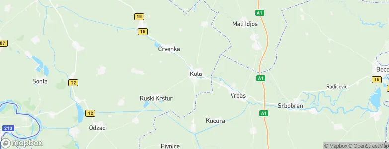 Kula, Serbia Map