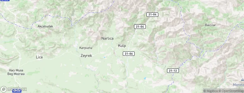 Kulp, Turkey Map