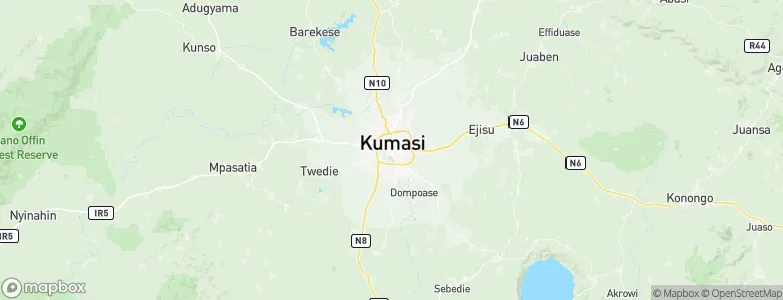 Kumasi, Ghana Map