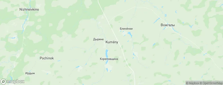 Kumëny, Russia Map
