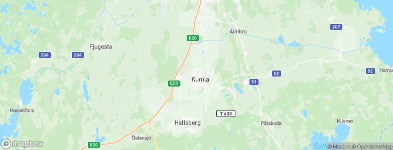 Kumla Municipality, Sweden Map
