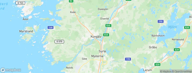 Kungälv, Sweden Map