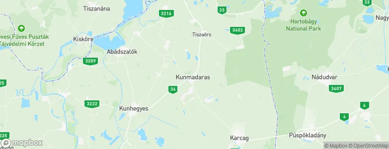 Kunmadaras, Hungary Map