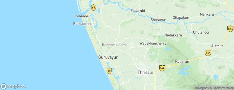 Kunnamkulam, India Map