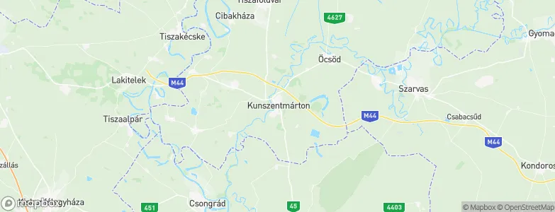 Kunszentmárton, Hungary Map