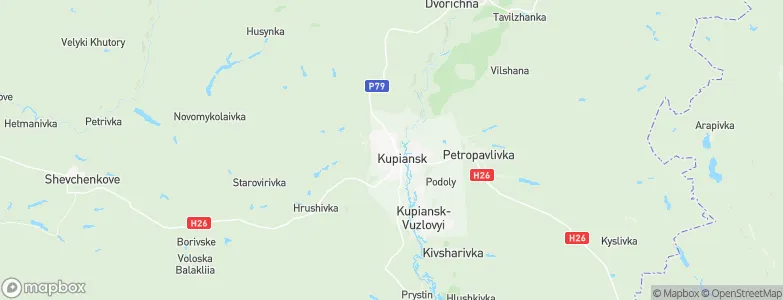 Kupiansk, Ukraine Map