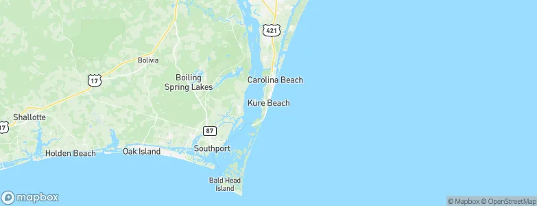 Kure Beach, United States Map