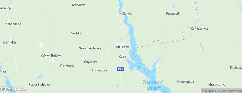 Kurisove, Ukraine Map