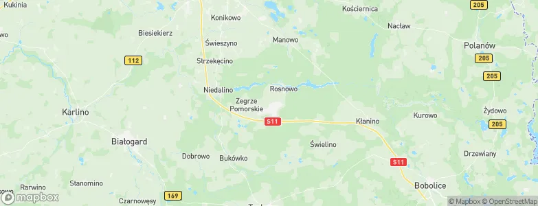 Kurozwęcz, Poland Map