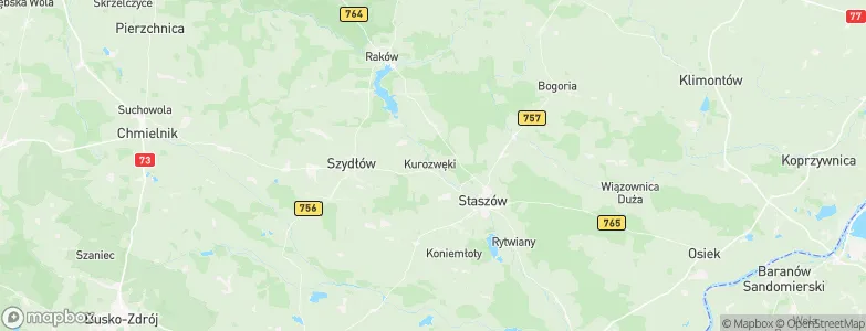 Kurozwęki, Poland Map
