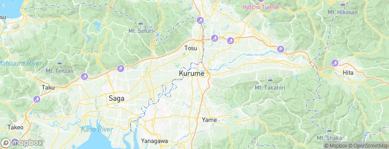 Kurume, Japan Map