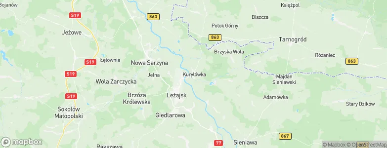 Kuryłówka, Poland Map