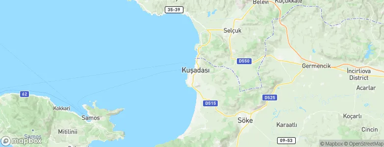 Kusadasi, Turkey Map