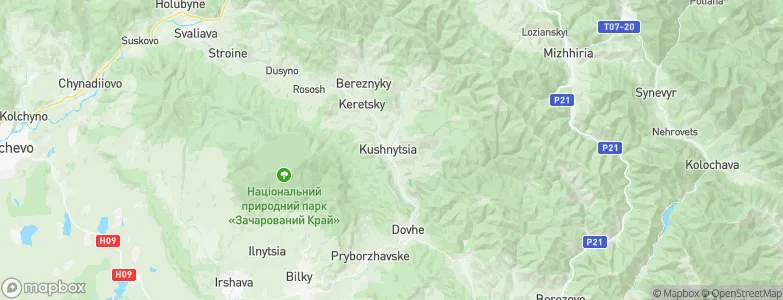 Kushnytsya, Ukraine Map