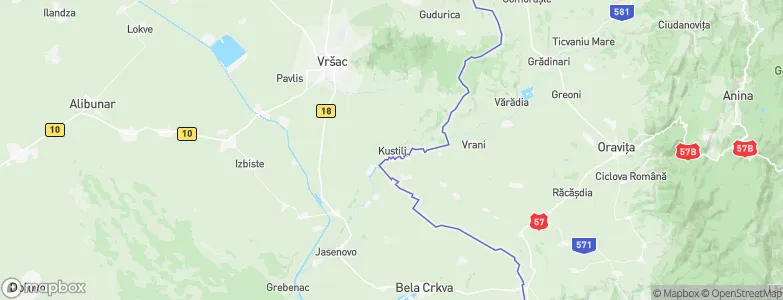 Kuštilj, Serbia Map