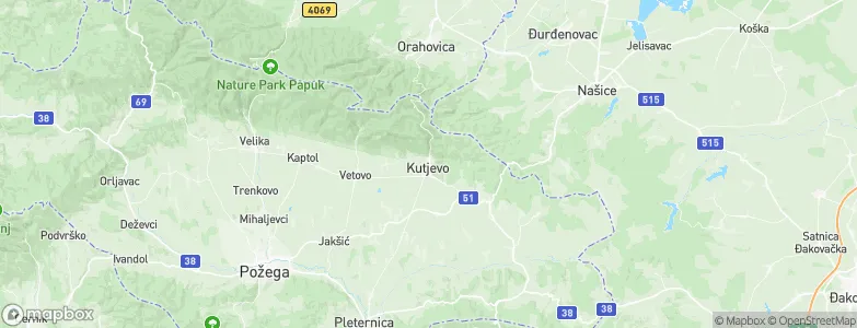 Kutjevo, Croatia Map