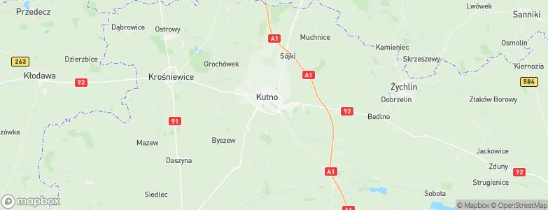 Kutno, Poland Map