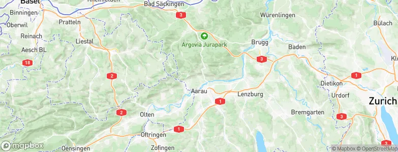 Küttigen, Switzerland Map