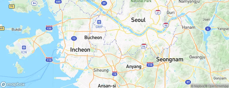 Kwangmyŏng, South Korea Map