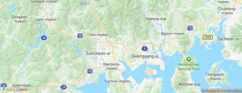 Kwangyang, South Korea Map