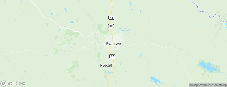 Kwekwe, Zimbabwe Map