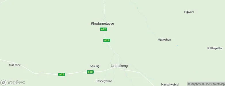 Kweneng District, Botswana Map