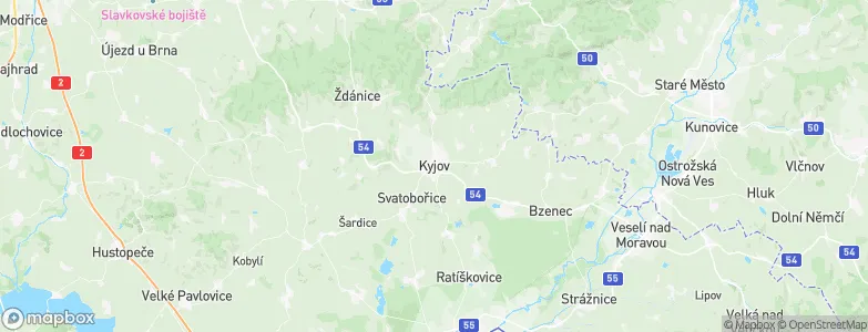 Kyjov, Czechia Map
